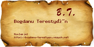 Bogdanu Terestyén névjegykártya